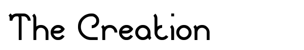 The Creation font preview